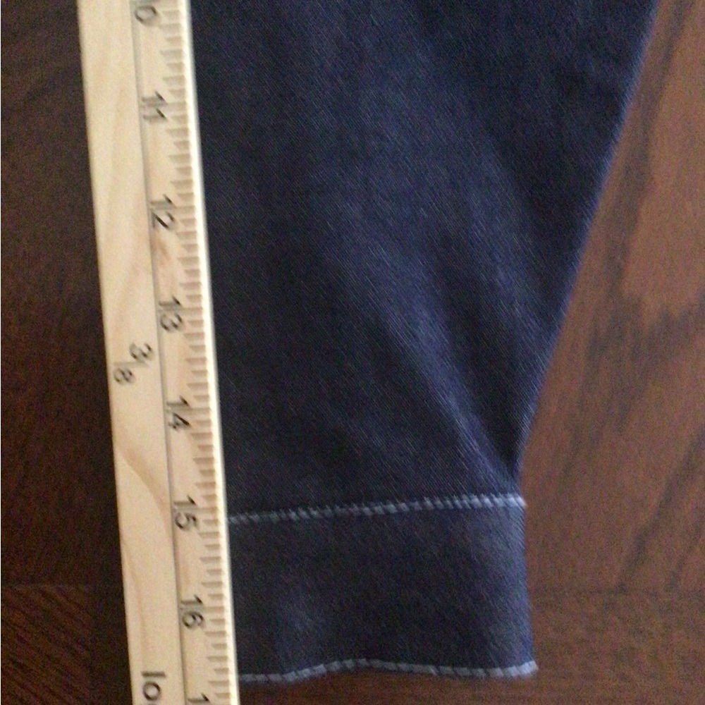 Platinum Nova Jean Boys Large 6/7 Dark Wash Denim Jacket Embroidered Hip Hop Y2K - Picture 5 of 14